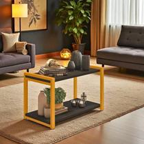 Mesa De Centro Lateral Canto Atenas 2 Prateleira Mdf Metalon Mesa De Centro Lateral Canto Atenas 2 Prateleira Mdf Metalon