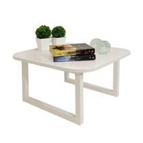 Mesa De Centro Lateral De Apoio Para Sala Estar Square Off White Laca Mesa De Centro Lateral De Apoio Para Sala Estar Square Off White Laca