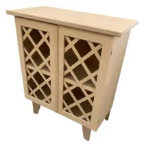 Mesa De Centro Lateral Para Sala Cômoda Persiana Com Portas