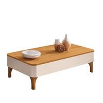 Mesa de Centro Liz com Pés em Madeira Maciça Mesa de Centro Liz com Pés em Madeira Maciça