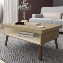 Mesa de Centro Lucca com Nicho Carvalho/Off White - Artely