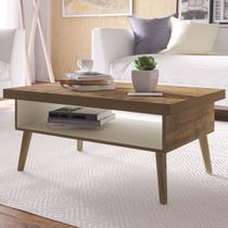 Mesa de Centro Lucca com Nicho Pinho/Off White - Artely