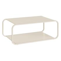 Mesa de Centro Luna Retangular MDF Metal Pintado 80CM Off White Mesa de Centro Luna Retangular MDF Metal Pintado 80CM Off White