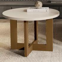 Mesa De Centro Luxo 100% Mdf Pérola/nature 8001 - Jb Móveis Mesa De Centro Luxo 100% Mdf Pérola/nature 8001 - Jb Móveis