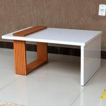 Mesa de centro Luxo 8020 retangular com pintura UV acompanhando sapatas 38x80x55 - JB Bechara