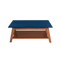 Mesa de Centro Madeira Maciça New Veneza Azul Petróleo