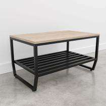 Mesa de Centro MDF e Ferro Estilo Industrial Mesa de Centro MDF e Ferro Estilo Industrial