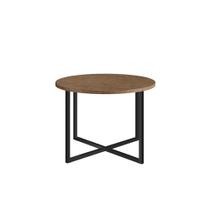 Mesa de Centro Média Estilo Industrial Vermont Base Metálica Preto A05 - D'Rossi