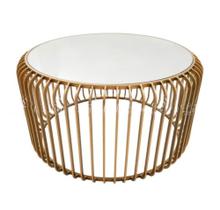 Mesa de Centro Menor Metal Dourado T Espelhado Moderna Luxo Mesa de Centro Menor Metal Dourado T Espelhado Moderna Luxo