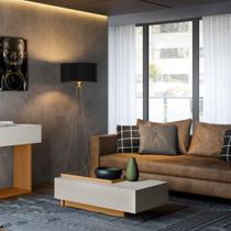 Mesa De Centro Milão Com Espelho - Lukaliam Móveis