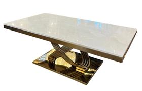 Mesa De Centro Moderno Metal Dourado Base Em X Luxuoso Dourado Mesa De Centro Moderno Metal Dourado Base Em X Luxuoso Dourado