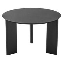 Mesa de Centro Nero Redondo MDF Madeira Maciça 60CM Preto Fosco Mesa de Centro Nero Redondo MDF Madeira Maciça 60CM Preto Fosco