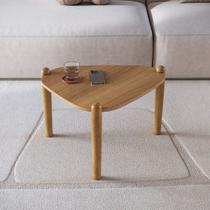 Mesa de Centro Orgânica 55,4cm Pé de Madeira Móvel na Caixa Mesa de Centro Orgânica 55,4cm Pé de Madeira Móvel na Caixa