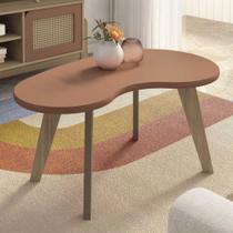 Mesa de Centro Orgânica 90cm Para Sala Cassia Terracota A09 - Mpozenato Mesa de Centro Orgânica 90cm Para Sala Cassia Terracota A09 - Mpozenato