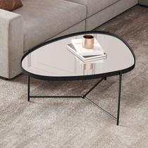 Mesa de Centro Orgânica Alamanda com Espelho Preto - Jb Bechara