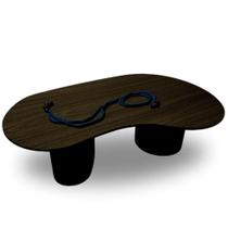 Mesa De Centro Orgânica Bean 90x60cm ébano Mesa De Centro Orgânica Bean 90x60cm ébano