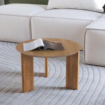 Mesa de Centro Orgânica Chanfrado Pé Madeira Complementos Mesa de Centro Orgânica Chanfrado Pé Madeira Complementos