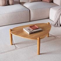 Mesa de Centro Orgânica p/ Sala 84,4cm Pés em Madeira Maciça Mesa de Centro Orgânica p/ Sala 84,4cm Pés em Madeira Maciça