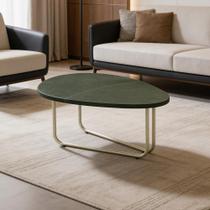 Mesa de Centro Orgânica Para Sala Living Baixa Manon L06 material sintético - Lyam Decor