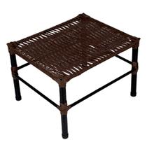 Mesa de Centro para Área Externa Retangular Bela em Fibra Sintética 60cm Acesse Móveis