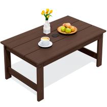 Mesa de centro para área externa SERWALL em HDPE, marrom café Mesa de centro para área externa SERWALL em HDPE, marrom café