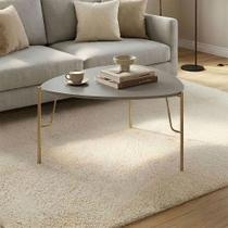 Mesa de Centro para Sala 31cm com Pés em Metal 100% MDF