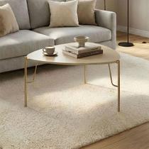 Mesa de Centro para Sala 31cm com Pés em Metal 100% MDF
