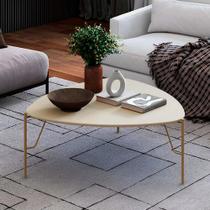 Mesa de Centro para Sala 31cm com Pés em Metal 100% MDF