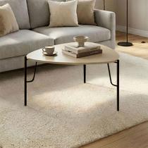 Mesa de Centro para Sala 31cm com Pés em Metal 100% MDF
