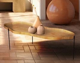 Mesa de Centro para Sala de Estar Formato Orgânico Lotus Mesa de Centro para Sala de Estar Formato Orgânico Lotus