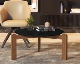 Mesa de Centro Para Sala de Estar Moderna Redonda Pés Em Madeira Austria