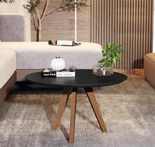 Mesa de Centro Para Sala de Estar Moderna Redonda Pés Em Madeira Dubai Mesa de Centro Para Sala de Estar Moderna Redonda Pés Em Madeira Dubai