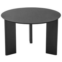 Mesa de Centro Para Sala de Estar Pés Madeira Alta Bulat A03 Nero Preto - Lyam Decor Mesa de Centro Para Sala de Estar Pés Madeira Alta Bulat A03 Nero Preto - Lyam Decor