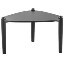 Mesa de Centro Para Sala de Estar Pés Madeira Alta Trium A03 Nero Preto - Lyam Decor Mesa de Centro Para Sala de Estar Pés Madeira Alta Trium A03 Nero Preto - Lyam Decor