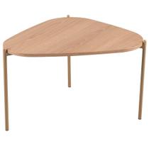Mesa de Centro Para Sala de Estar Pés Metálicos Alta Adek A03 Hanover Dourado - Lyam Decor