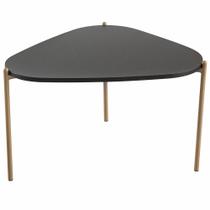Mesa De Centro Para Sala De Estar Pés Metálicos Alta Adek A03 Nero Dourado - Lyam Decor Mesa De Centro Para Sala De Estar Pés Metálicos Alta Adek A03 Nero Dourado - Lyam Decor