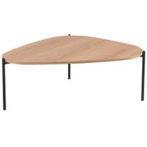 Mesa de Centro Para Sala de Estar Pés Metálicos Baixa Adek A03 Hanover Preto - Lyam Decor Mesa de Centro Para Sala de Estar Pés Metálicos Baixa Adek A03 Hanover Preto - Lyam Decor