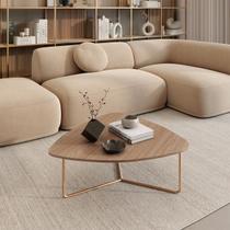 Mesa De Centro Para Sala Orgânica Capri Madeira MDF Metal Dourado