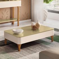 Mesa de Centro Para Sala Orgânica Pés Madeira Maciça Ceci B01 Off White Champanhe - Lyam Decor Mesa de Centro Para Sala Orgânica Pés Madeira Maciça Ceci B01 Off White Champanhe - Lyam Decor
