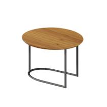 Mesa de Centro Pinifarina Redonda Lâmina Natural de Madeira Pollo Decor