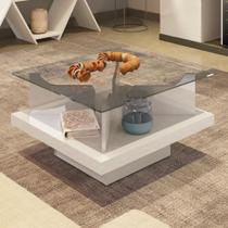 Mesa de Centro Quadrada 70cm Clear Artely