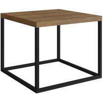 Mesa de Centro Quadrada Cube P Artesano 32,5 cm (altura) em MDP Vermont Estrutura em Aço Preto