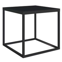 Mesa de Centro Quadrada Cube Preta 38 cm