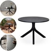 Mesa De Centro Redonda 60cm Preta Decorativa Minimalista Mesa De Centro Redonda 60cm Preta Decorativa Minimalista