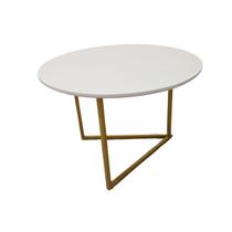 Mesa de Centro Redonda Jade base De Ferro Estilo Industrial