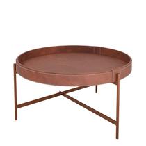 Mesa de Centro Redonda material sintético 60x60x32 Decor Patrimar Marrom