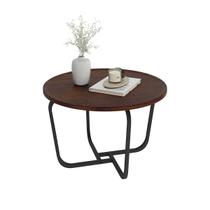 Mesa de centro redonda sala canto carbon luxo 60cm