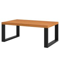 Mesa de Centro Retangular 89,5 X 53cm Industrial Freijó/Preto - Dalla Costa