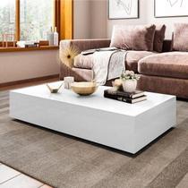 Mesa de Centro Retangular Bely Acabamento em Laca Branco Mesa de Centro Retangular Bely Acabamento em Laca Branco