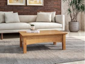 Mesa de Centro Retangular Madeira Maciça 93x59cm Bella